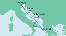 Route: Adria ab Venedig mit AIDAblu