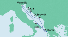 Route: Adria ab Venedig mit AIDAblu