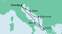 Route: Adria ab Venedig mit AIDAblu