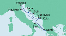 Route: Große Adria Reise mit AIDAbella