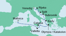 Route: Von Venedig nach Mallorca 3 mit AIDAaura