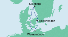 Route: Kurzreise ab Warnemünde 4 mit AIDAdiva