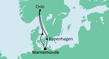 Route: Kurzreise nach Norwegen mit AIDAdiva
