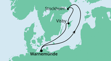 Route: Kurzreise nach Schweden mit AIDAmar