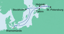 Route: Ostsee 1 mit AIDAdiva