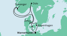 Route: Skandinavische Städte ab Warnemünde mit AIDAdiva