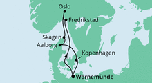 Route: Highlights in Norwegen & Dänemark 2 mit AIDAvita