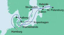 Route: Baltikum & Skandinavien 2 mit AIDAaura