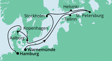Route: Baltikum & Skandinavien 2 mit AIDAaura