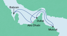 Route: Orient ab Abu Dhabi mit AIDAprima