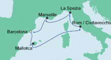 Route: Mediterrane Schätze 2 mit AIDAnova