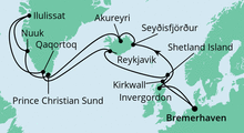 Route: Island & Grönland 2 mit AIDAcara