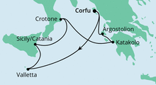 Route: Mittelmeerinseln ab Korfu mit AIDAmira