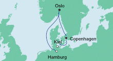 Route: Kurzreise von Hamburg nach Kiel mit AIDAluna