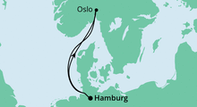 Route: Kurzreise nach Oslo mit AIDAperla