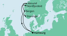 Route: Norwegens Küste 1 mit AIDAperla