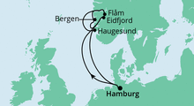 Route: Norwegens Küste 3 mit AIDAaura