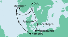 Route: Skandinavische Städte von der Nordsee zur Ostsee mit AIDAmar