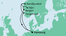 Route: Norwegens Küste mit AIDAperla