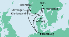 Route: Skandinavien mit Hardangerfjord mit AIDAvita