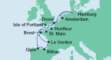 Route: Golf von Biscaya mit AIDAaura