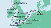 Route: Großbritannien & Irland 3 mit AIDAaura