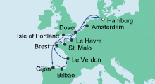 Route: Golf von Biscaya mit AIDAaura