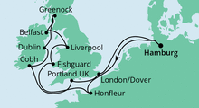 Route: Großbritannien & Irland mit AIDAvita
