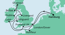 Route: Großbritannien & Irland mit AIDAvita