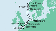 Route: Metropolen & Norwegen 1 mit AIDAperla