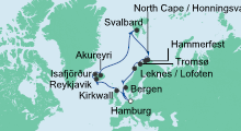 Route: Highlights am Polarkreis 2 mit AIDAsol