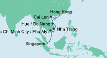 Route: Große Vietnam-Reise mit AIDAvita