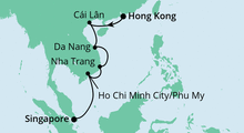 Route: Große Vietnam-Reise mit AIDAvita