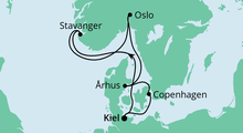 Route: Skandinavische Städte 3 mit AIDAbella