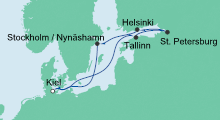 Route: Ostsee 3 mit AIDAprima