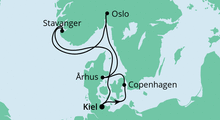 Route: Skandinavische Städte ab Kiel mit Århus mit AIDAbella