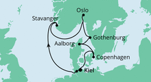 Route: Skandinavische Städte mit Aalborg mit AIDAcara