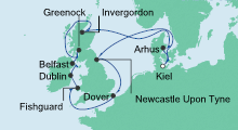 Route: Großbritannien & Irland mit AIDAaura