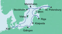 Route: Große Ostsee-Reise mit AIDAcara