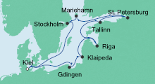 Route: Große Ostsee-Reise 3 mit AIDAcara