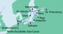 Route: Große Ostsee-Reise 4 mit AIDAcara