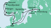 Route: Norwegen & Ostsee 2 mit AIDAprima