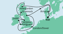 Route: Großbritannien & Irland mit AIDAbella