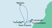 Route: Kanaren & Madeira 3 mit AIDAnova