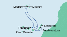 Route: Kanaren & Madeira 3 mit AIDAnova