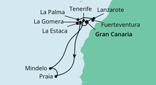 Route: Kapverden & Kanaren 1 mit AIDAcara