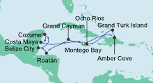 Route: Karibik & Mexiko 3 mit AIDAluna