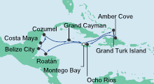 Route: Karibik & Mexiko 4 mit AIDAluna
