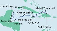 Route: Karibik & Mexiko 4 mit AIDAluna