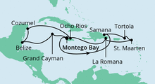 Route: Karibik & Mexiko 2 mit AIDAdiva
